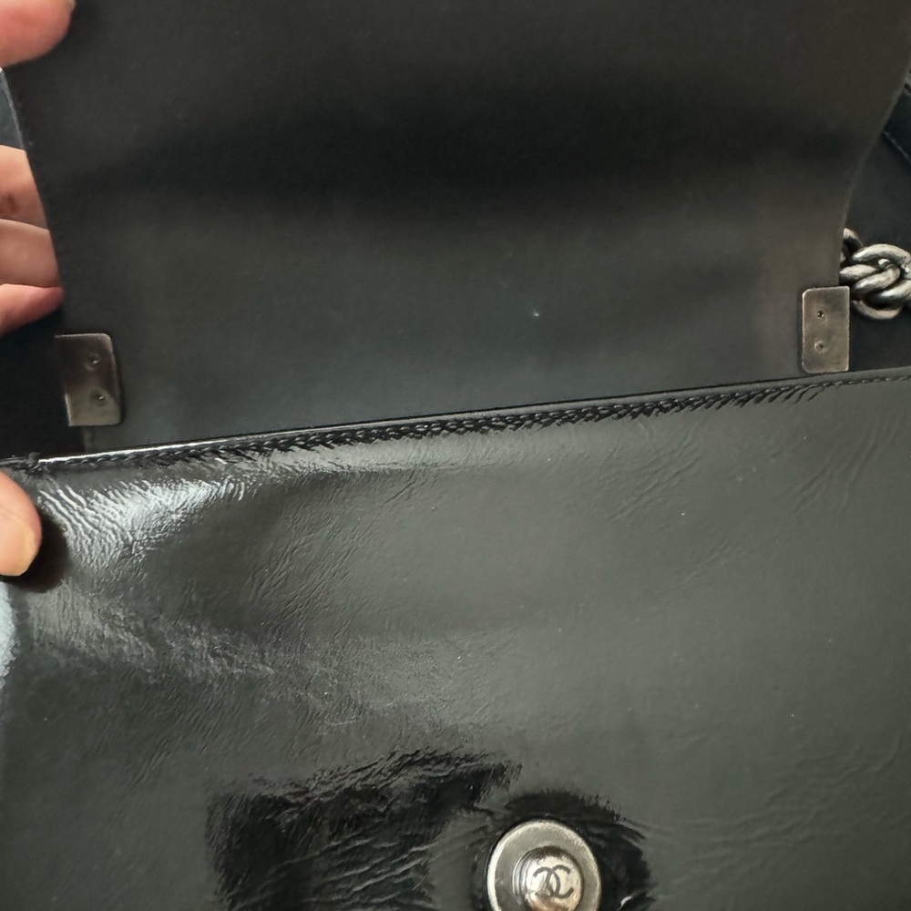 Authentic Chanel Boy Flap Bag Python, Small - image 8